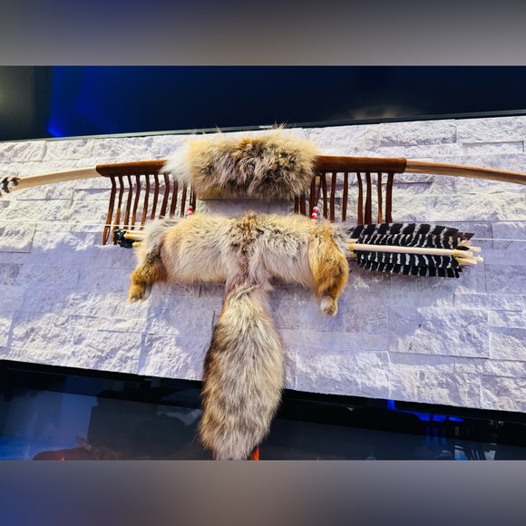 Hand made bow and arrow by enrolled member of the Cherokee tribe. 68” - Picture 3 of 4